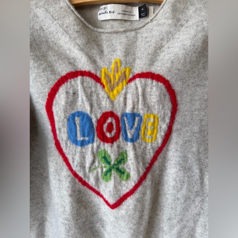 Anthropologie Nathalie Lete Love Cashmere Sweater Sz XS - Picture 12 of 14